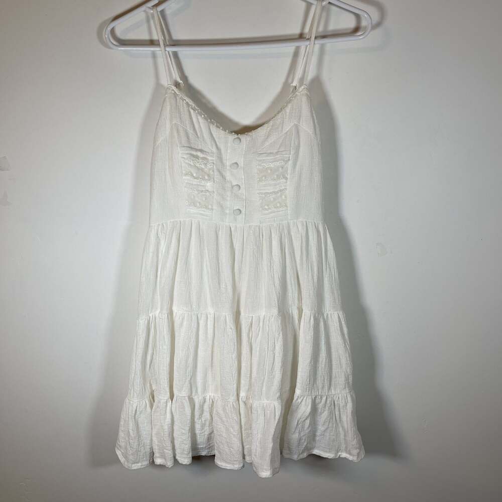 Princess Polly White Lace Babydoll Dress Mini Dress Size SM Beach Vacation